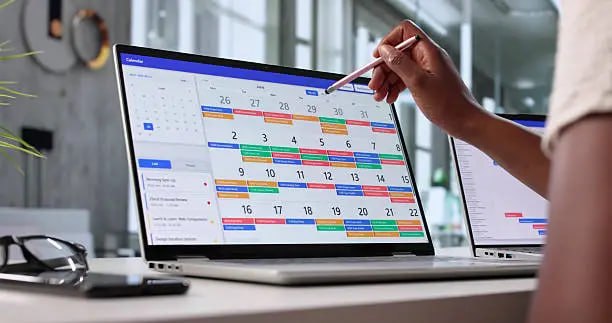 A campaign calendar in use — many campaigns, all in one view